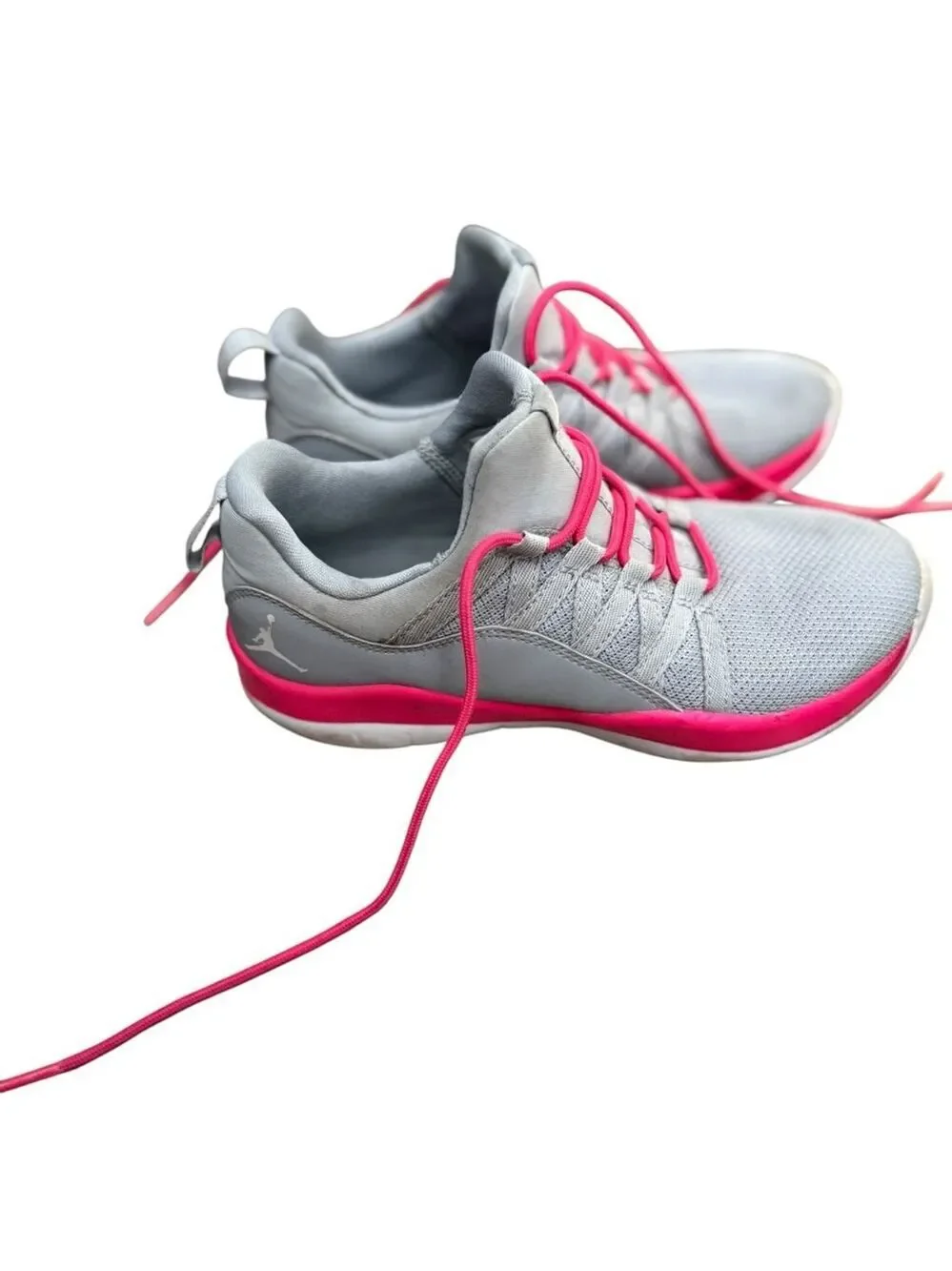 Nike Jordan Youth 2Y Gray Pink Jumpman Sneakers Athletic Shoes